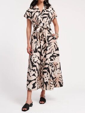 Frances Valentine Eve Dress in the Sketchy Jungle Print Sz L